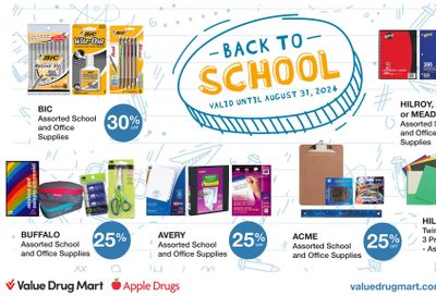 Apple Drugs Flyer August 18 to 31