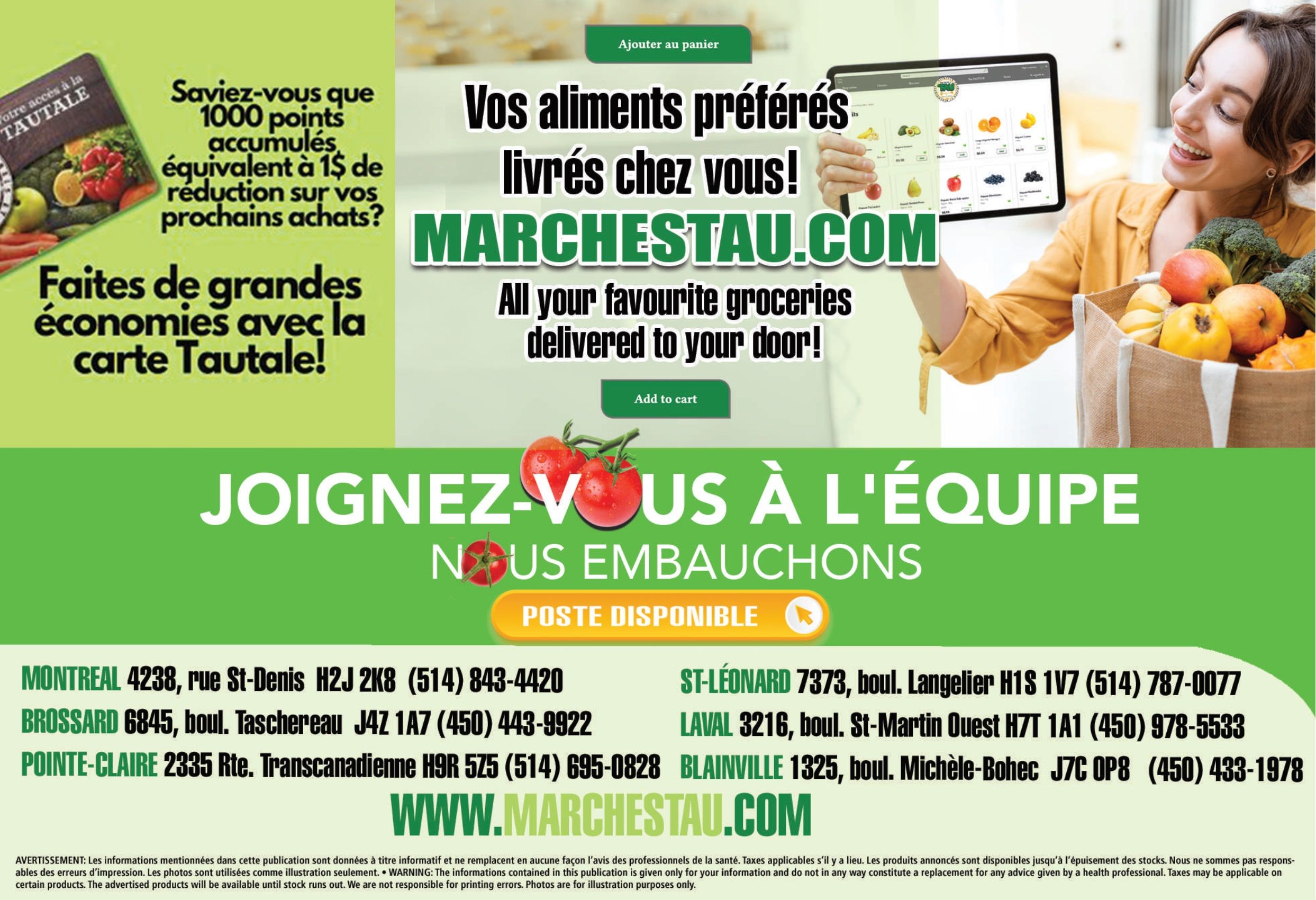 Marches Tau Flyer August 12 to 25