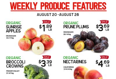 Pomme Natural Market Weekly Produce Flyer August 20 to 26