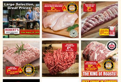 Robert's Fresh and Boxed Meats Flyer August 19 to 26