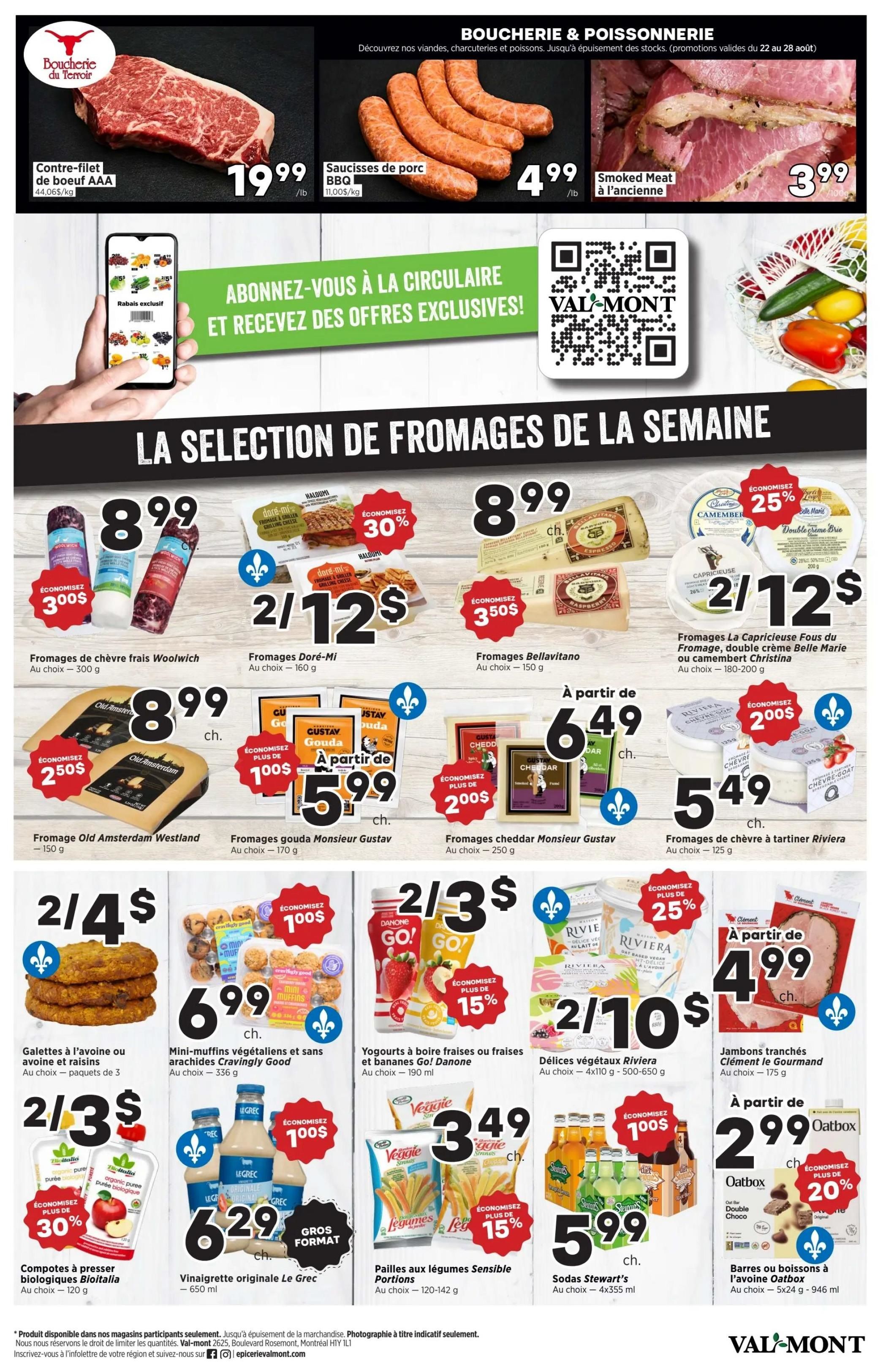 Val-Mont Flyer August 22 to 28