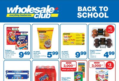 Wholesale Club (West) Back To School Flyer August 22 to September 18