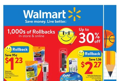 Walmart Back To School Flyer August 22 to 28