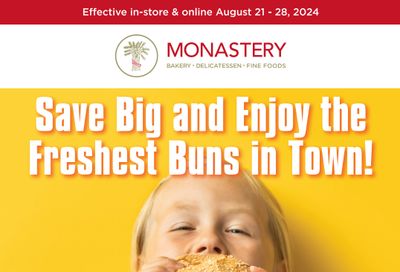 Monastery Bakery Flyer August 21 to 28