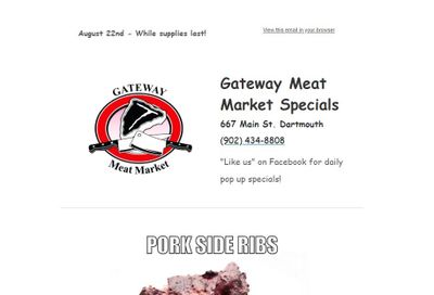 Gateway Meat Market Flyer August 22 to 28