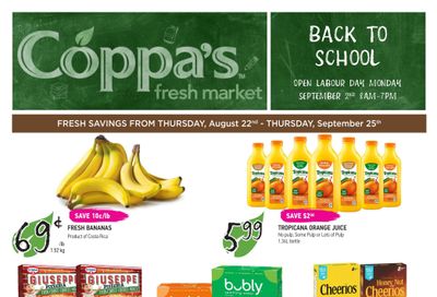 Coppa's Fresh Market Back To School Flyer August 22 to September 25