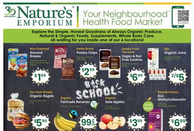 Nature's Emporium Bi-Weekly Flyer August 22 to September 4