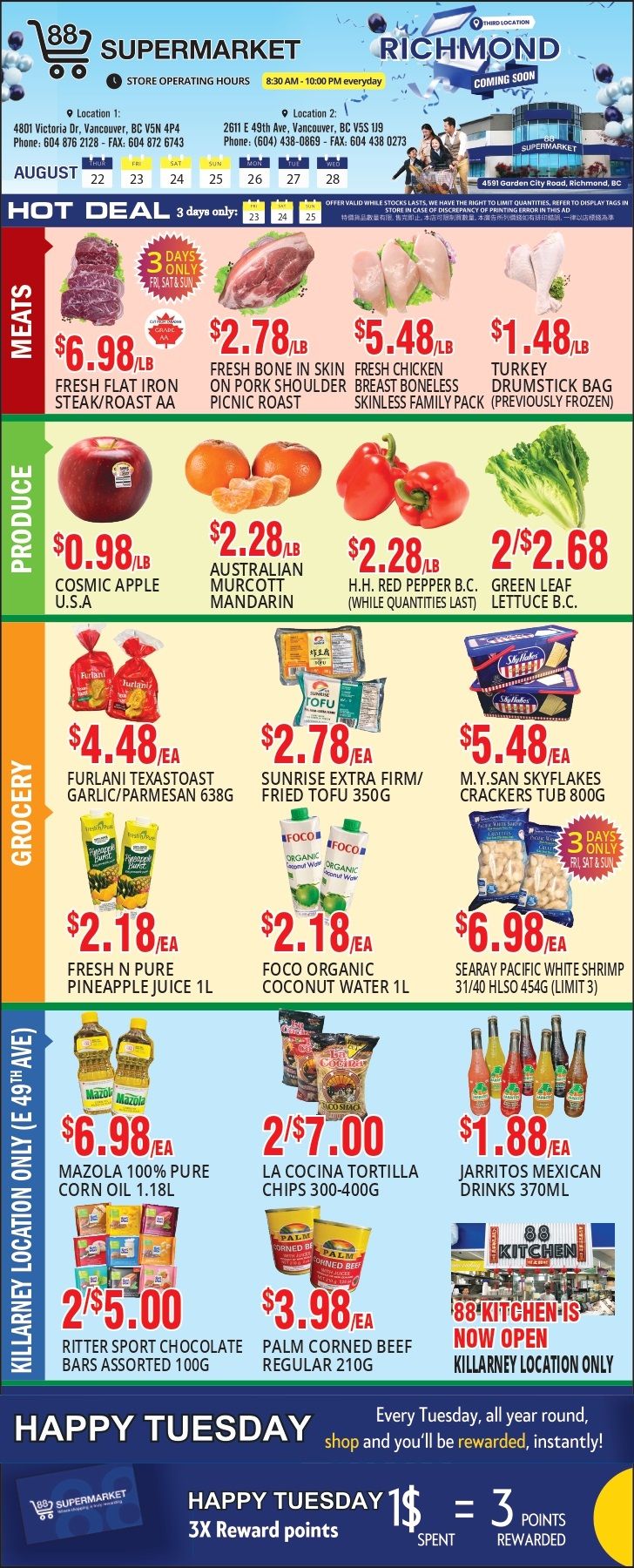 88 Supermarket Flyer August 22 to 28