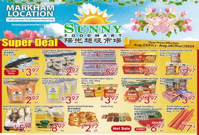 Sunny Foodmart (Markham) Flyer August 23 to 29