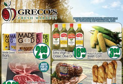 Greco's Fresh Market Flyer August 23 to September 5