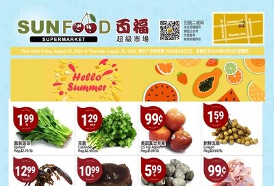 Sunfood Supermarket Flyer August 23 to 29