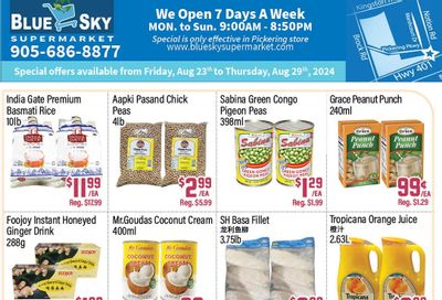 Blue Sky Supermarket (Pickering) Flyer August 23 to 29