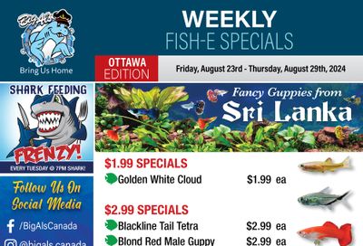 Big Al's (Ottawa) Weekly Specials August 23 to 29