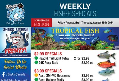 Big Al's (Scarborough) Weekly Specials August 23 to 29