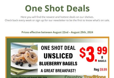 Country Traditions One-Shot Deals Flyer August 22 to 29