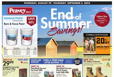 Peavey Mart Flyer August 29 to September 5