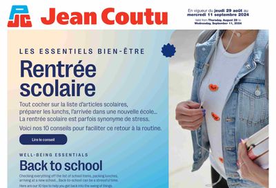 Jean Coutu (QC) Back To School Flyer August 29 to September 11