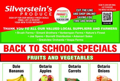 Silverstein's Produce Flyer August 27 to 31