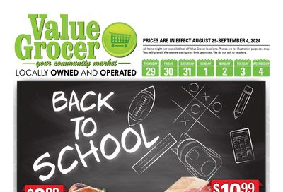 Value Grocer Flyer August 29 to September 4