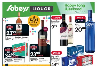 Sobeys (SK) Liquor Flyer August 29 to September 4