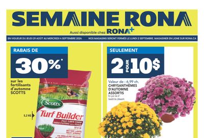 Rona & Rona+ (QC) Flyer August 29 to September 4