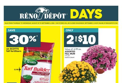 Reno Depot Flyer August 29 to September 4