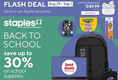 Staples Flyer August 28 to September 3