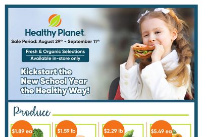 Healthy Planet Flyer August 29 to September 11