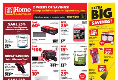 Home Hardware (Atlantic) Flyer August 29 to September 11