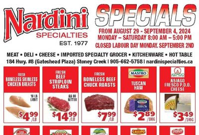 Nardini Specialties Flyer August 29 to September 4