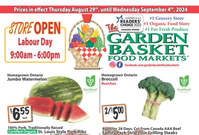 The Garden Basket Flyer August 29 to September 4