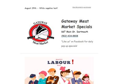 Gateway Meat Market Flyer August 29 to September 4