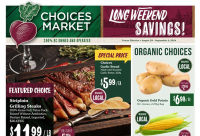 Choices Market Flyer August 29 to September 4