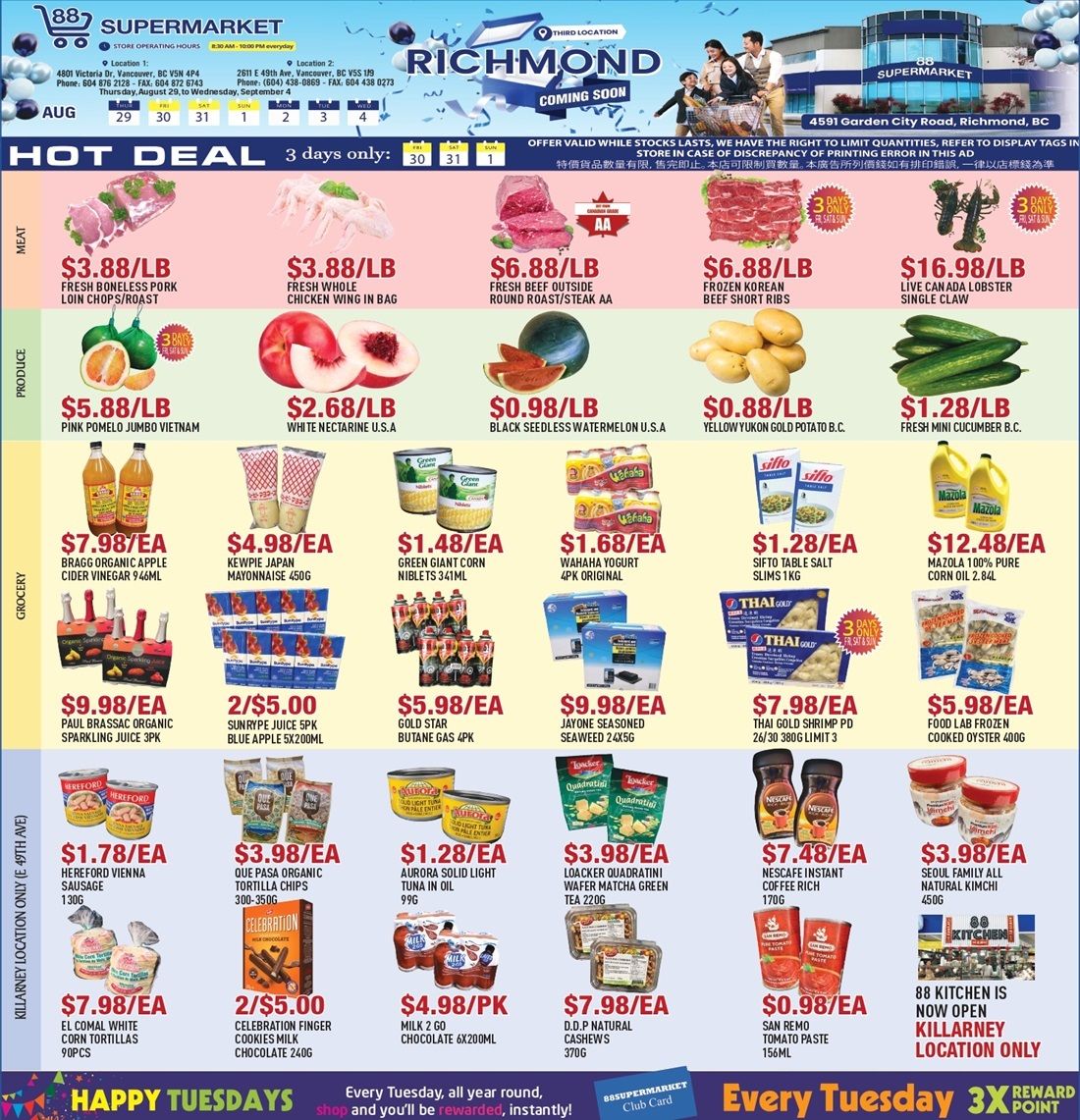 88 Supermarket Flyer August 29 to September 4