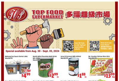 Top Food Supermarket Flyer August 30 to September 5