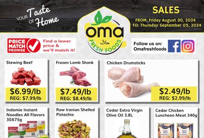 Oma Fresh Foods Flyer August 30 to September 5