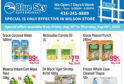 Blue Sky Supermarket (North York) Flyer August 30 to September 5