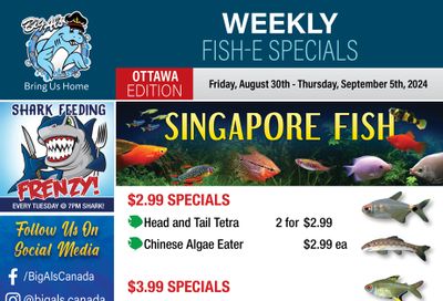 Big Al's (Ottawa) Weekly Specials August 30 to September 5