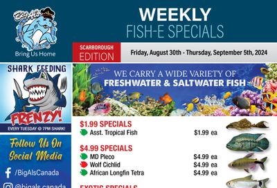 Big Al's (Scarborough) Weekly Specials August 30 to September 5