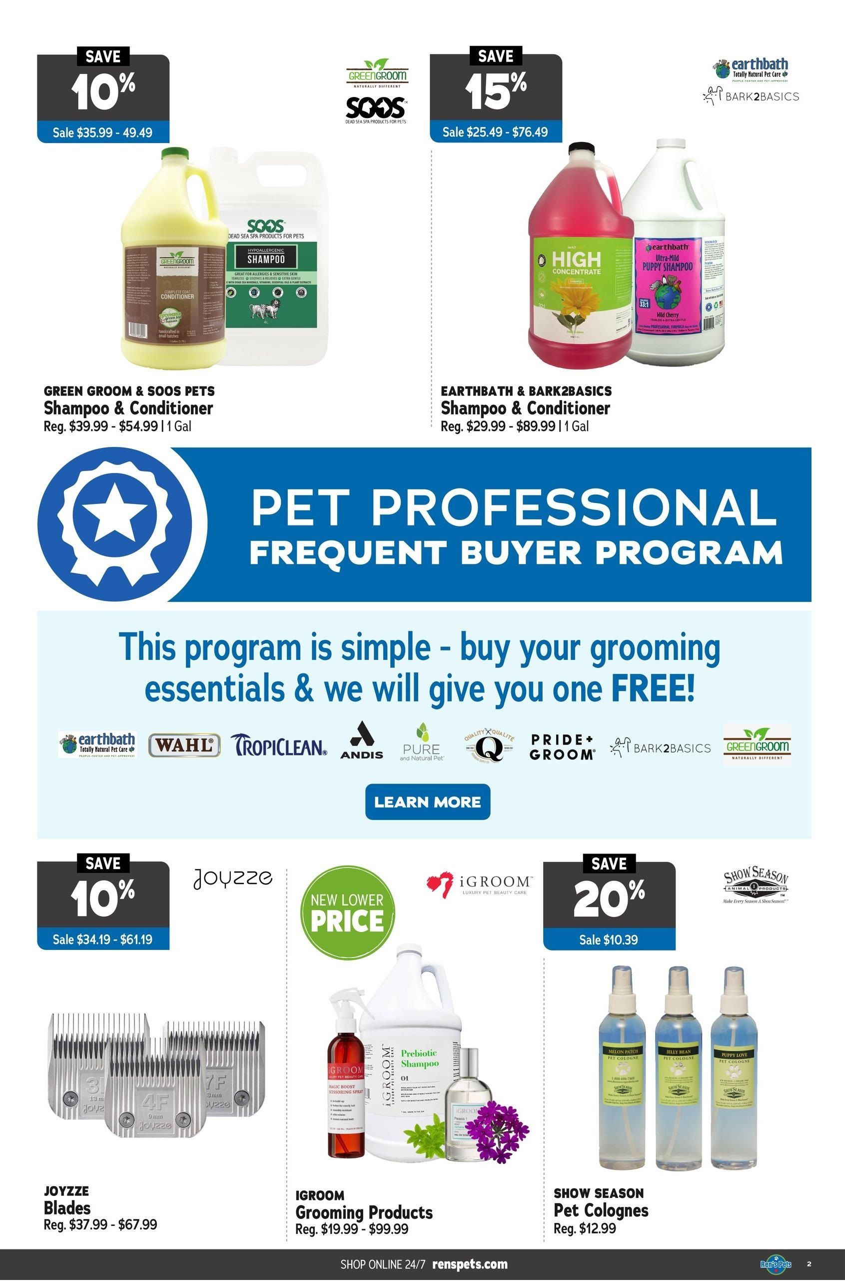 Ren's Pets Grooming Sale Flyer September 1 to 30