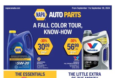 NAPA Auto Parts Flyer September 1 to 30