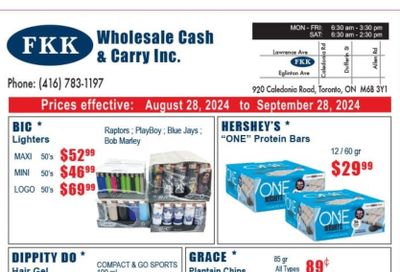 FKK Wholesale Cash & Carry Flyer August 28 to September 28