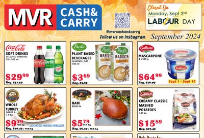 MVR Cash and Carry Flyer September 1 to 30