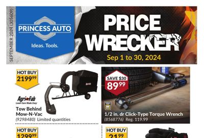 Princess Auto Price Wrecker Flyer September 1 to 30