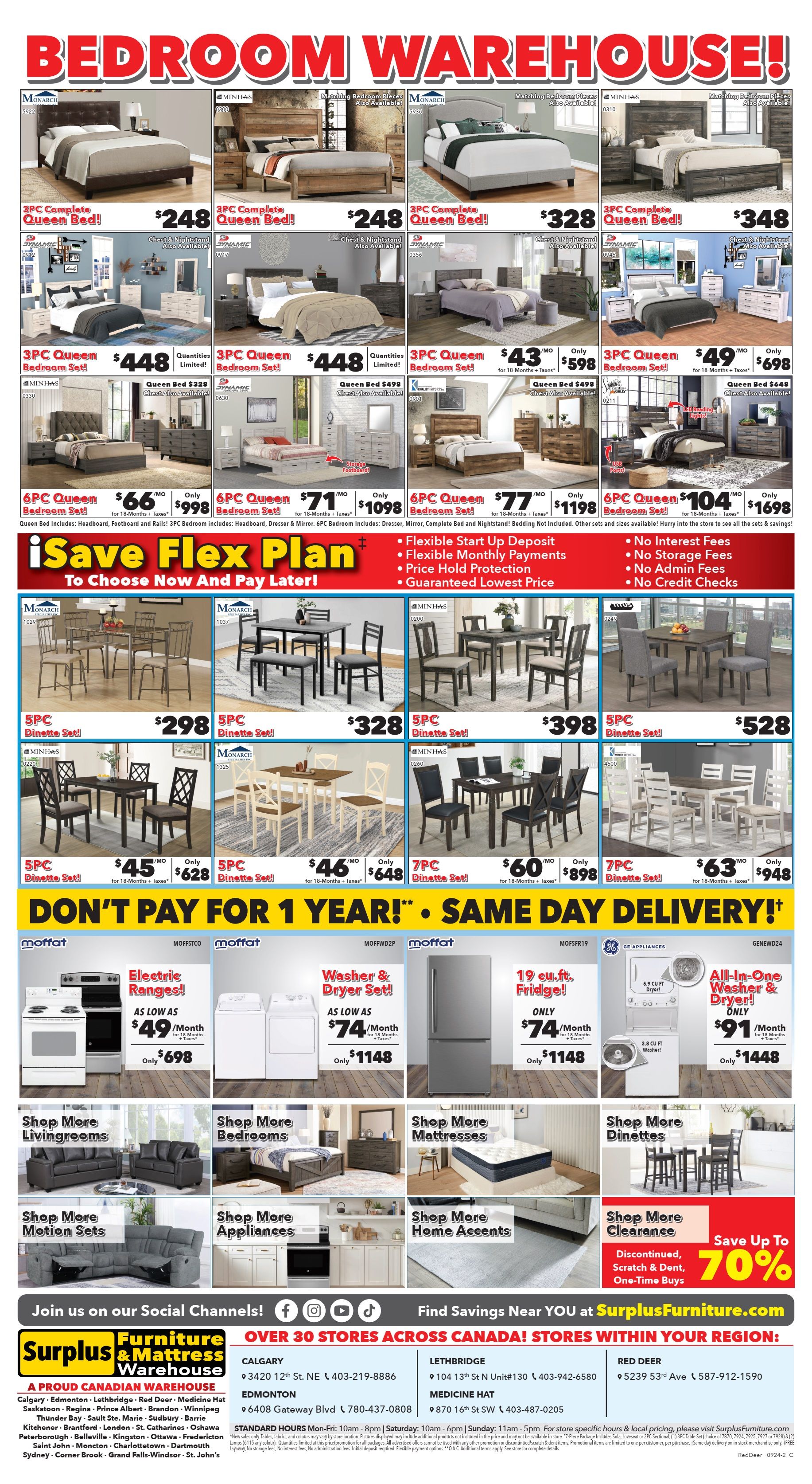 Surplus Furniture & Mattress Warehouse (Red Deer) Flyer September 2 to 15