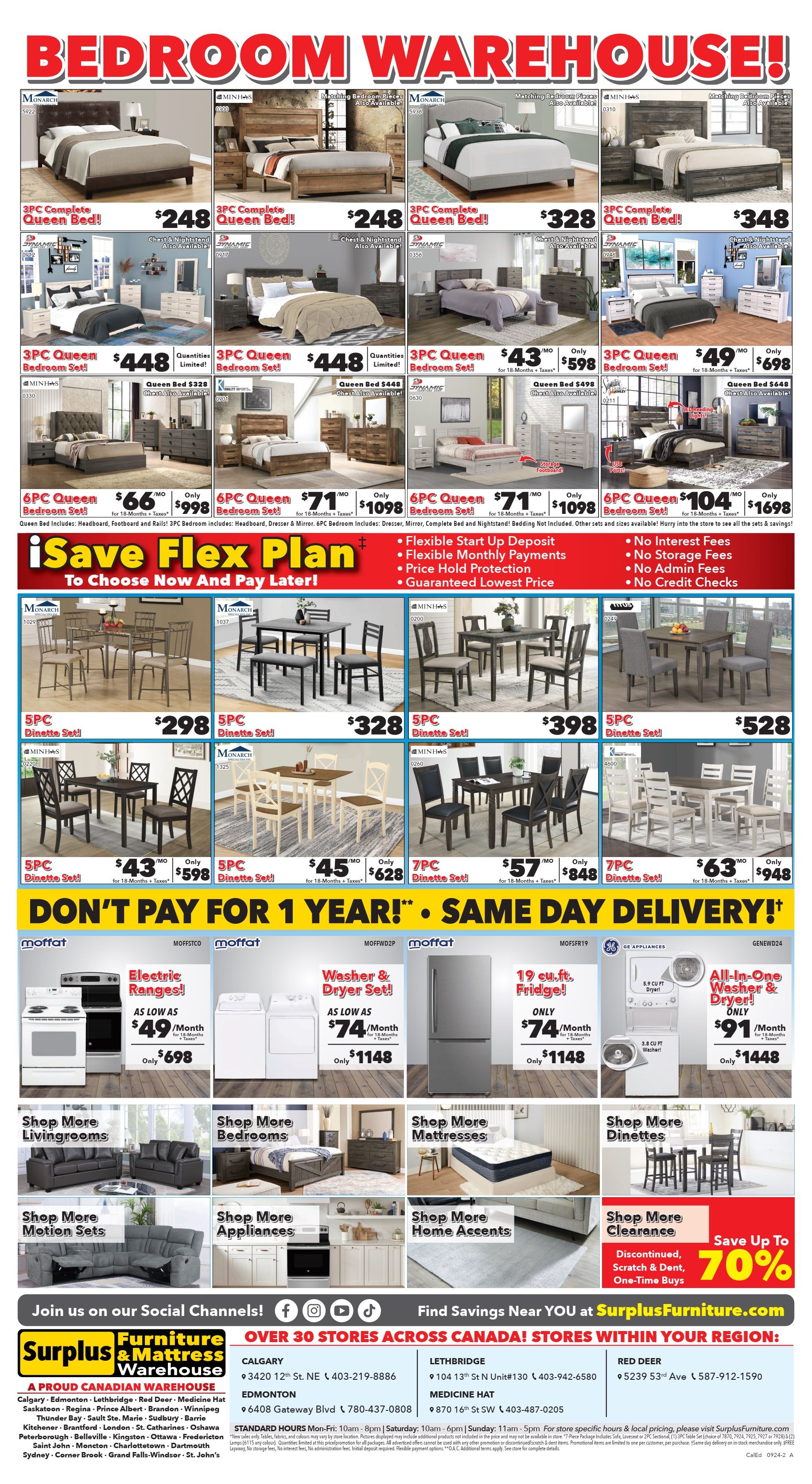Surplus Furniture & Mattress Warehouse (Calgary, Edmonton) Flyer September 2 to 15