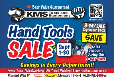 KMS Tools and Equipment Flyer September 1 to 30