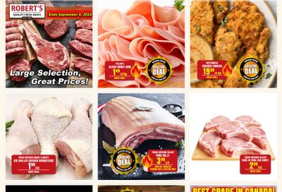 Robert's Fresh and Boxed Meats Flyer September 2 to 9