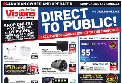 Visions Electronics Direct to Public Flyer June 5 to 11