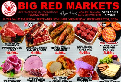 Big Red Markets Flyer September 5 to 11